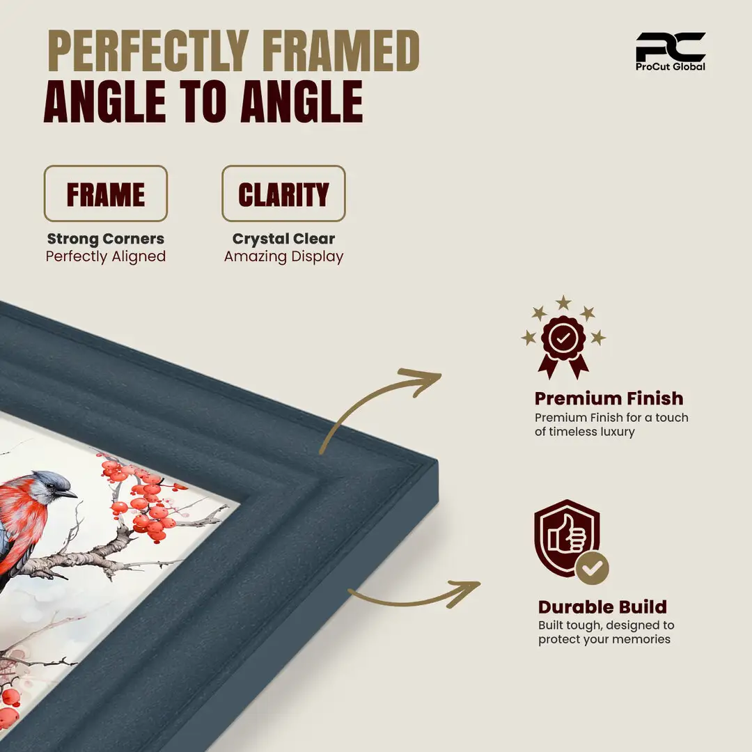 12x8" Classic Navy Blue Picture Frame - Elegant Wall Display For Photos & Artwork thumbnail 6