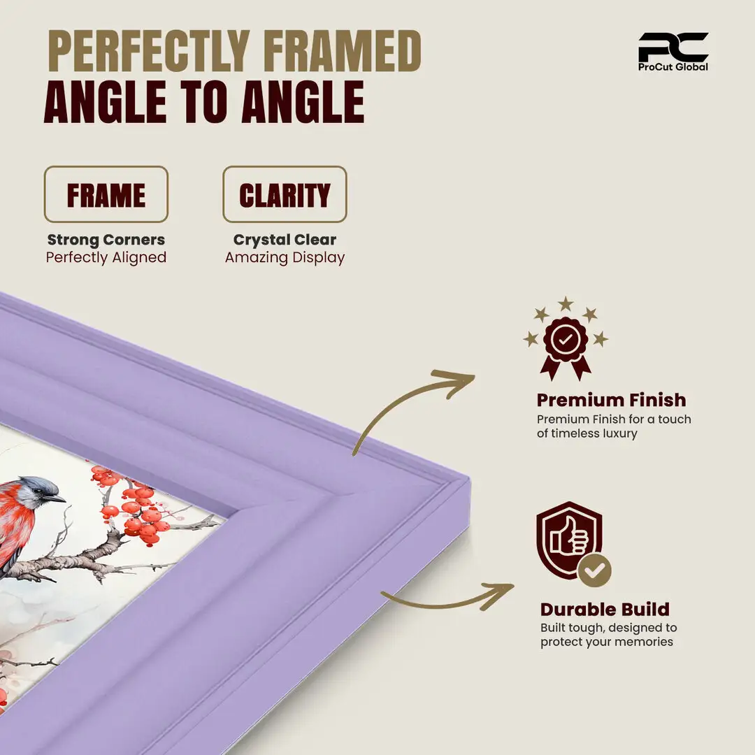 22x9" Classic Purple Picture Frame - Timeless Wall Display For Family Photos & Artwork thumbnail 6