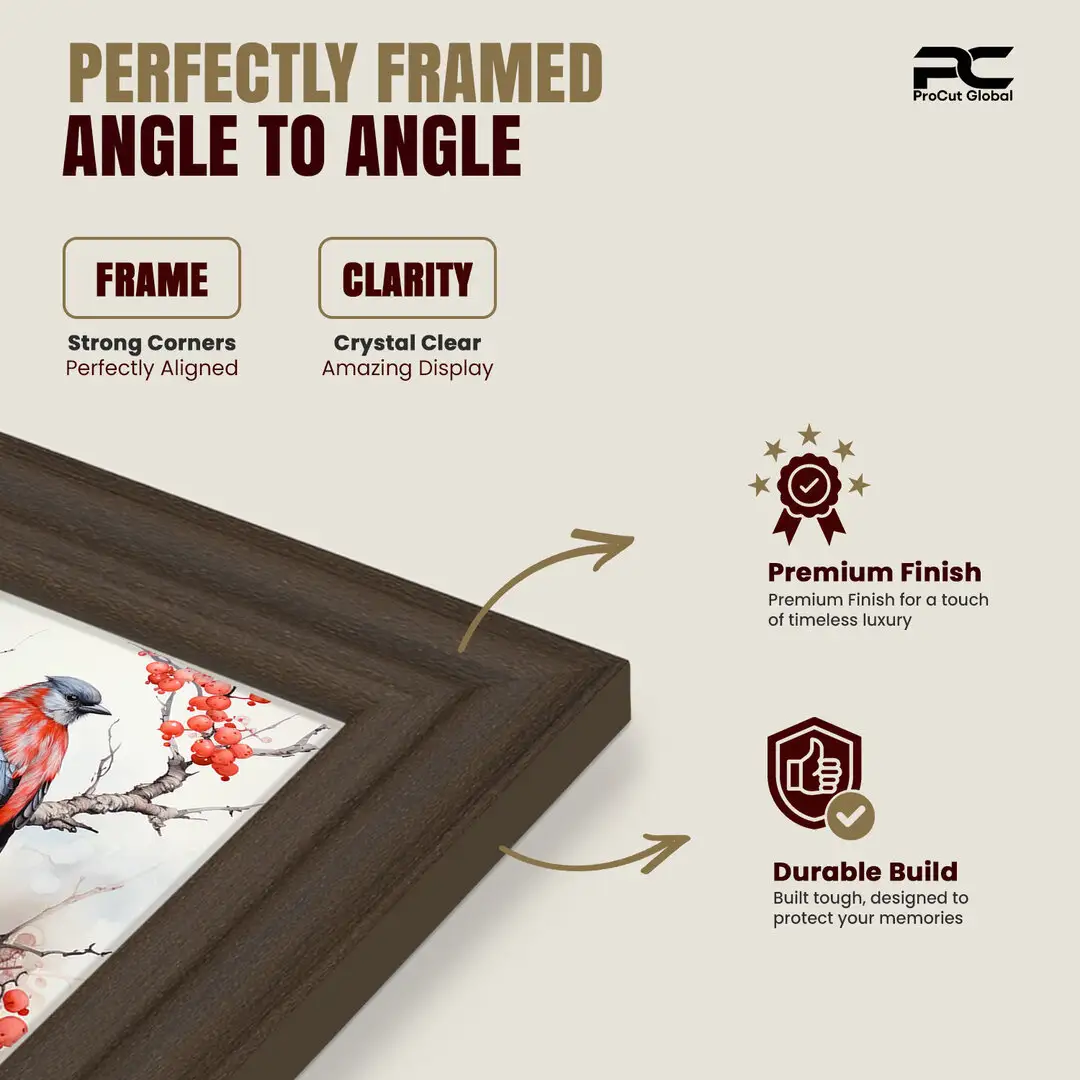 40x30cm Classic Walnut Picture Frame - Elegant Wall Display For Photos & Artwork thumbnail 6