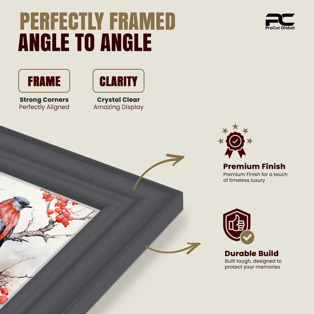 70x50cm Classic Dark Grey Picture Frame - Elegant Wall Display For Photos & Artwork thumbnail 6