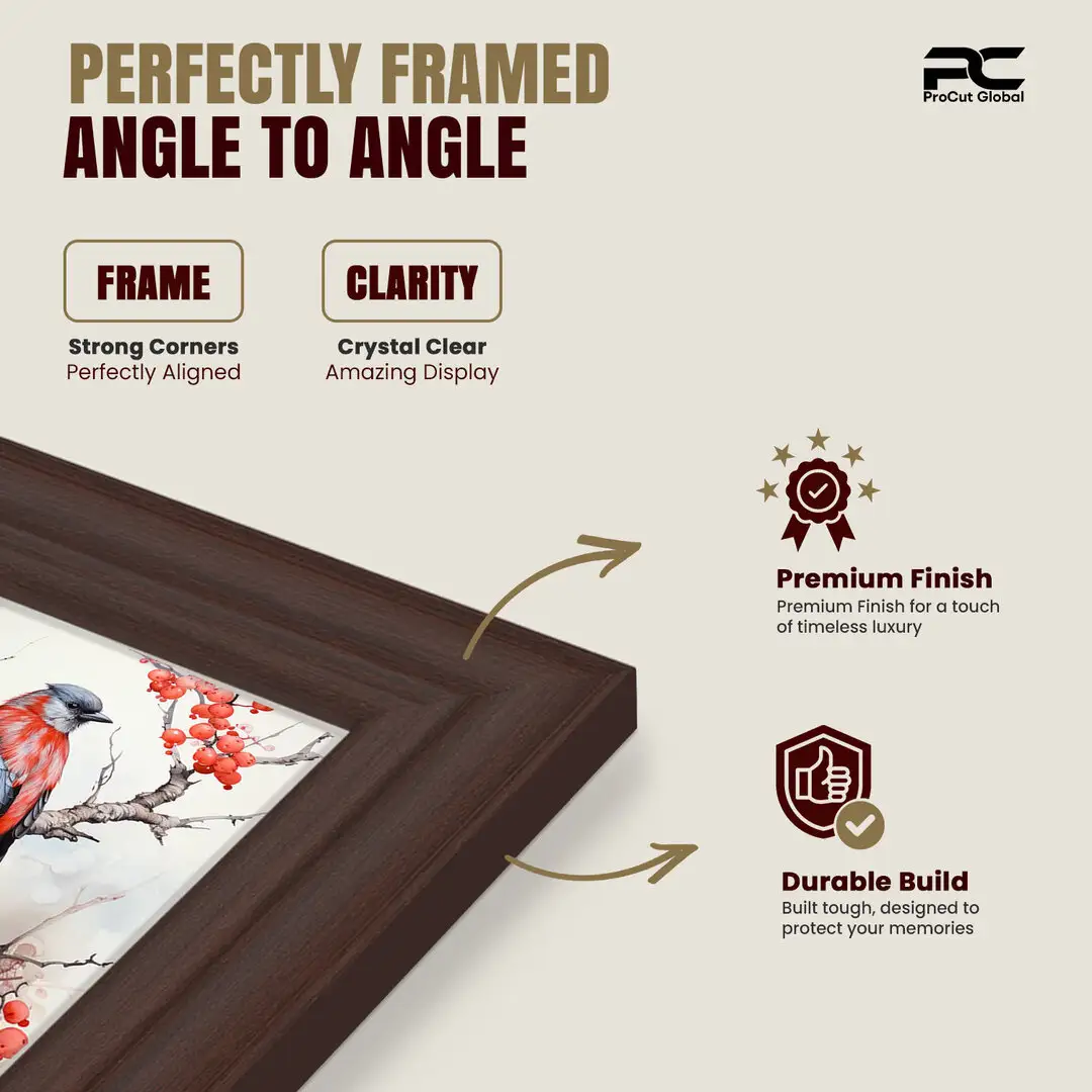 A2 Classic Rose Wood Picture Frame - Timeless Wall Display For Family Photos & Artwork thumbnail 6