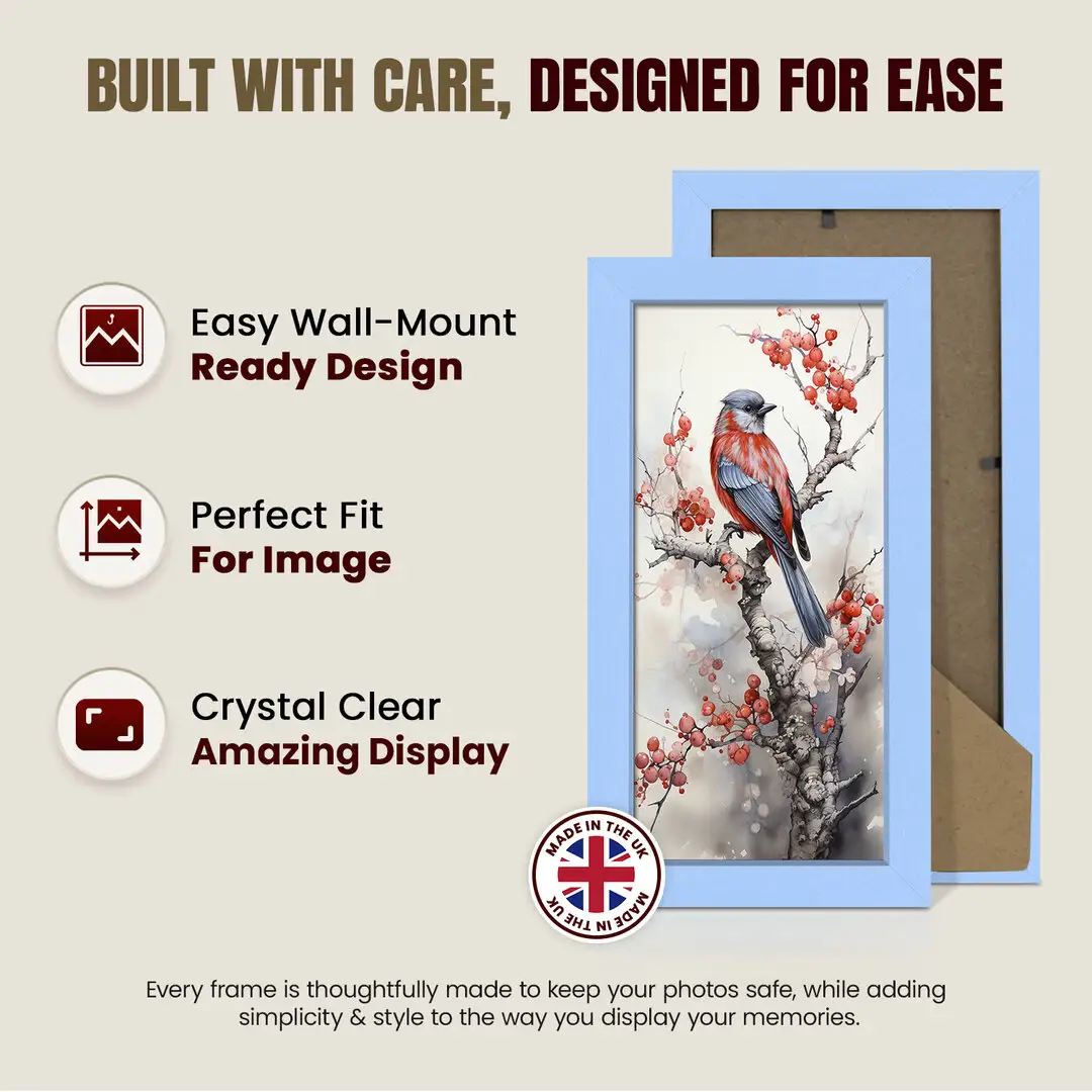 10x4" Sleek Baby Blue Picture Frame With Clear Acrylic Front - For Premium Wall Decor thumbnail 7