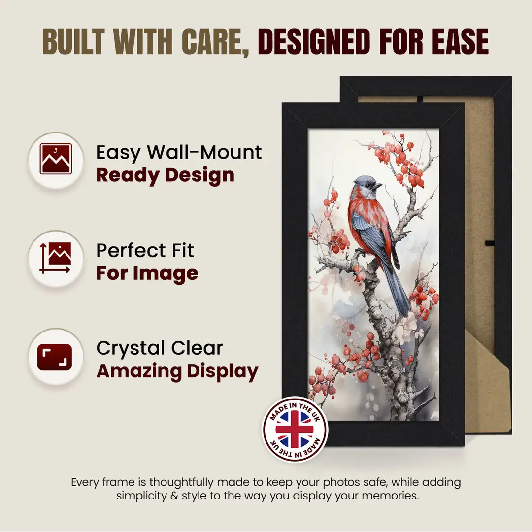 10x4" Sleek Black Picture Frame With Shatterproof Acrylic Front - Minimalist Wall Display thumbnail 7