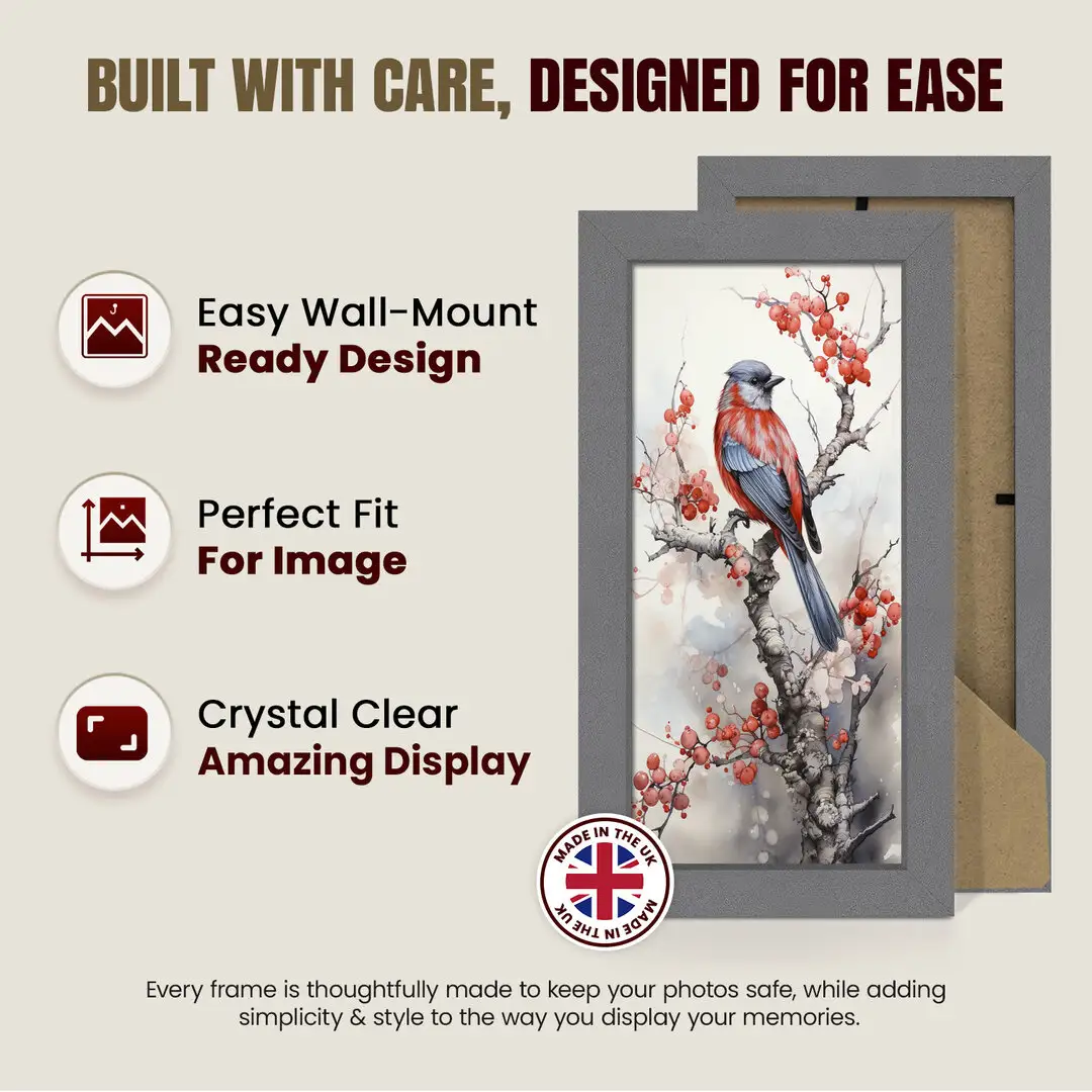 10x4" Sleek Dark Grey Picture Frame With Clear Acrylic Front - For Premium Wall Decor thumbnail 7