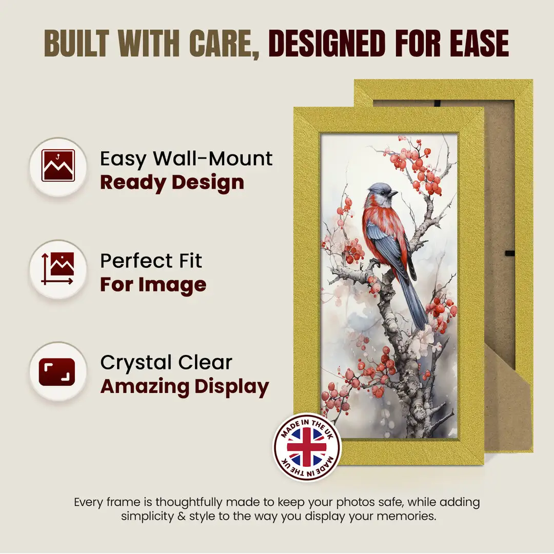 10x4" Sleek Gold Picture Frame With Clear Acrylic Front - For Premium Wall Decor thumbnail 7