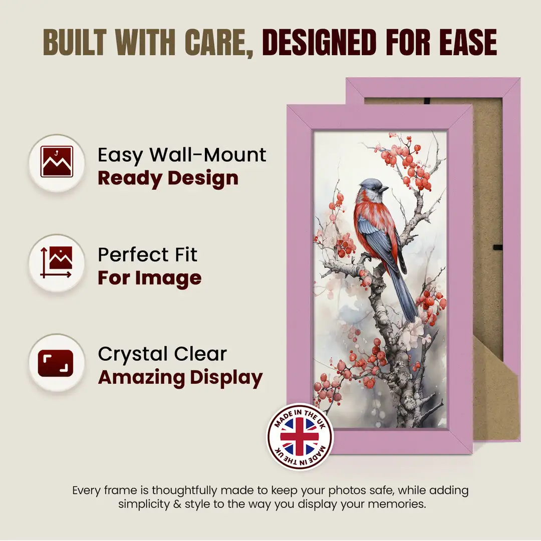 10x4" Sleek Pastel Pink Picture Frame With Shatterproof Acrylic Front - Minimalist Wall Display thumbnail 7