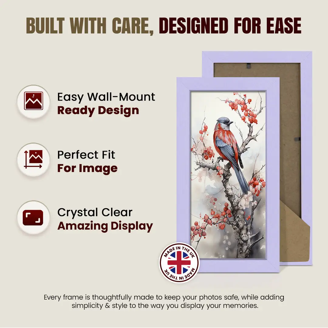 10x4" Sleek Purple Picture Frame - Elegant Wall Or Desk Display thumbnail 7