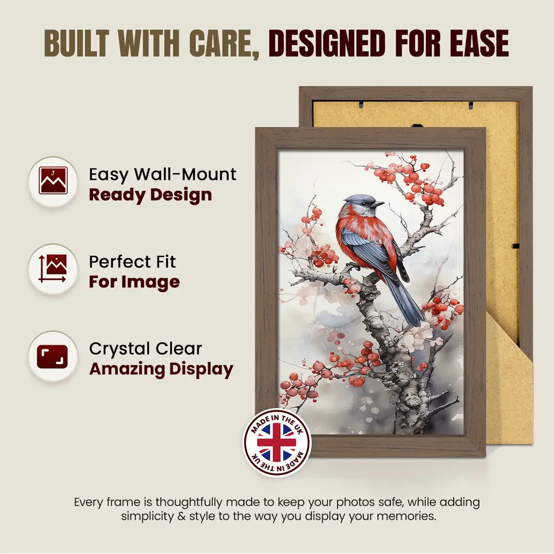 11x8.5" Sleek Walnut Picture Frame With Clear Acrylic Front - For Premium Wall Decor thumbnail 7