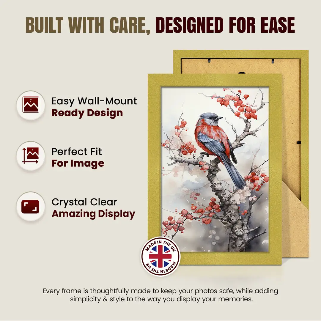 12x8" Sleek Gold Picture Frame With Clear Acrylic Front - For Premium Wall Decor thumbnail 7
