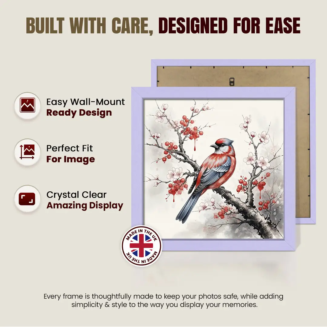 13x13" Sleek Purple Picture Frame With Clear Acrylic Front - For Premium Wall Decor thumbnail 7