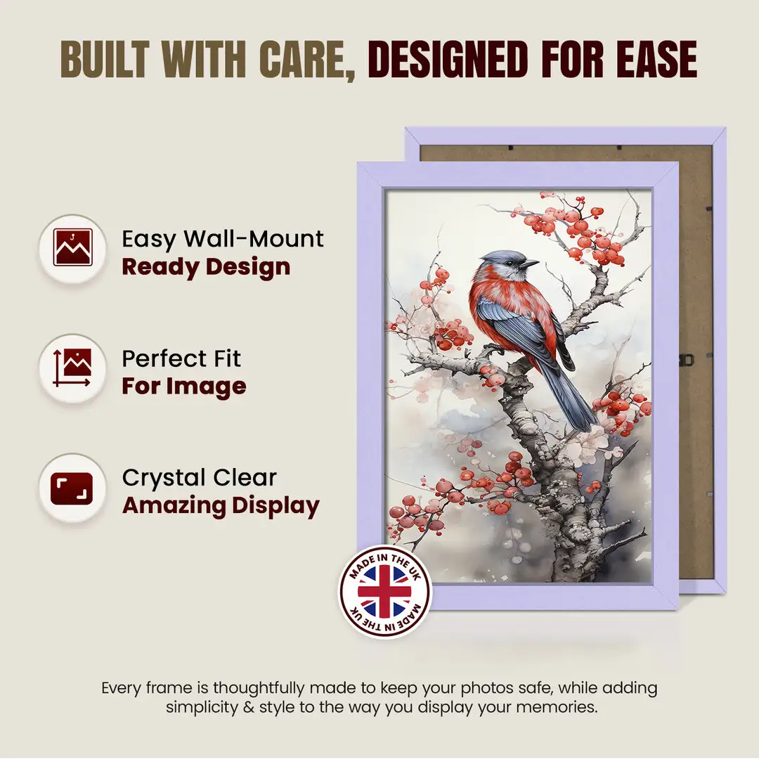 14x12" Sleek Purple Picture Frame With Clear Acrylic Front - For Premium Wall Decor thumbnail 7