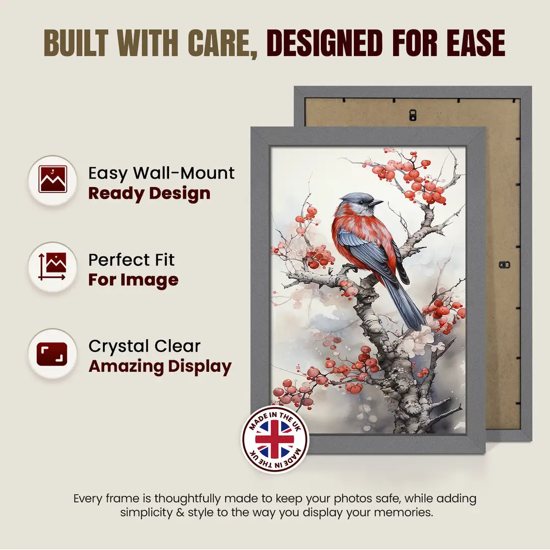 15x10" Sleek Dark Grey Picture Frame - Elegant Wall Or Desk Display thumbnail 7