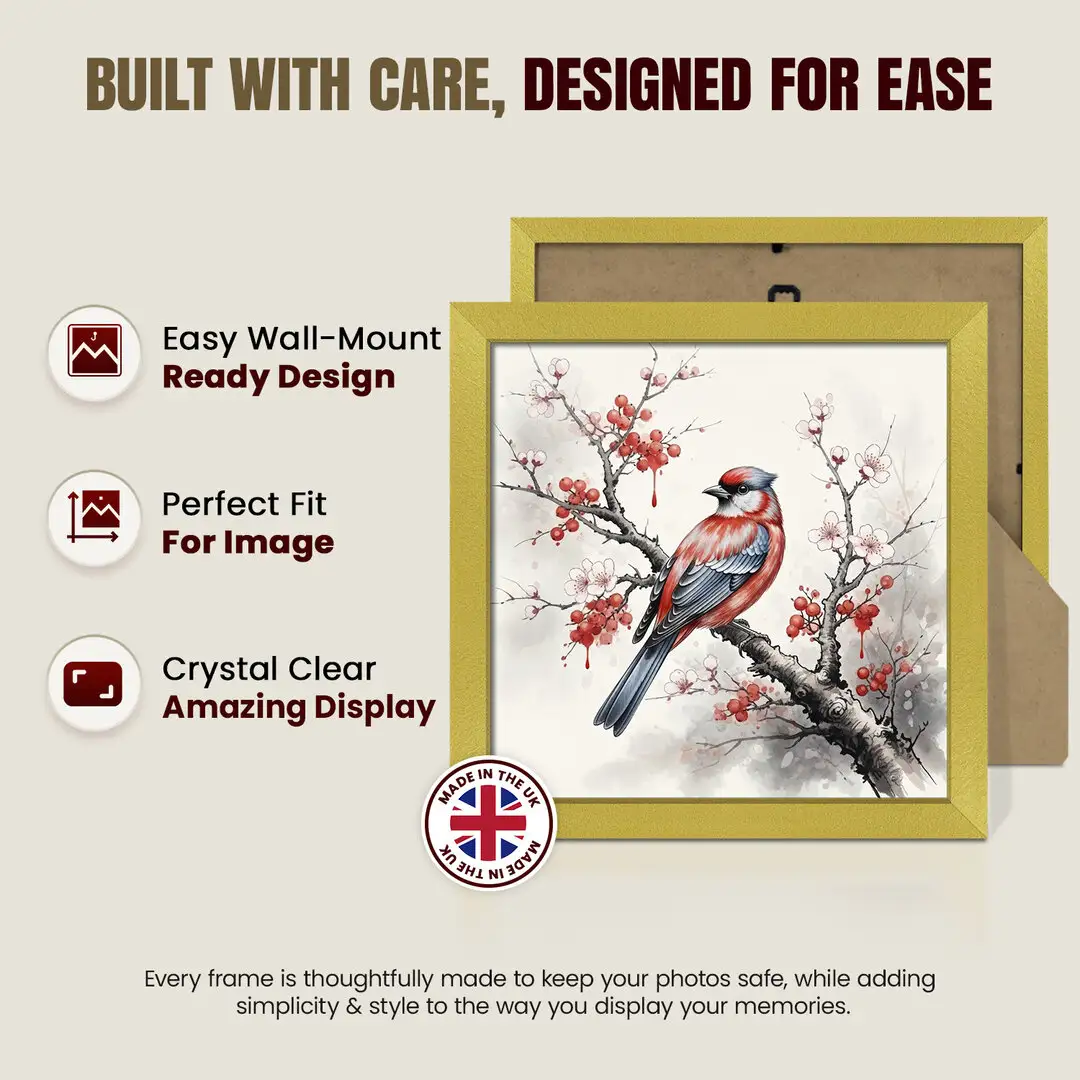 15x15cm Sleek Gold Picture Frame - Elegant Wall Or Desk Display thumbnail 7