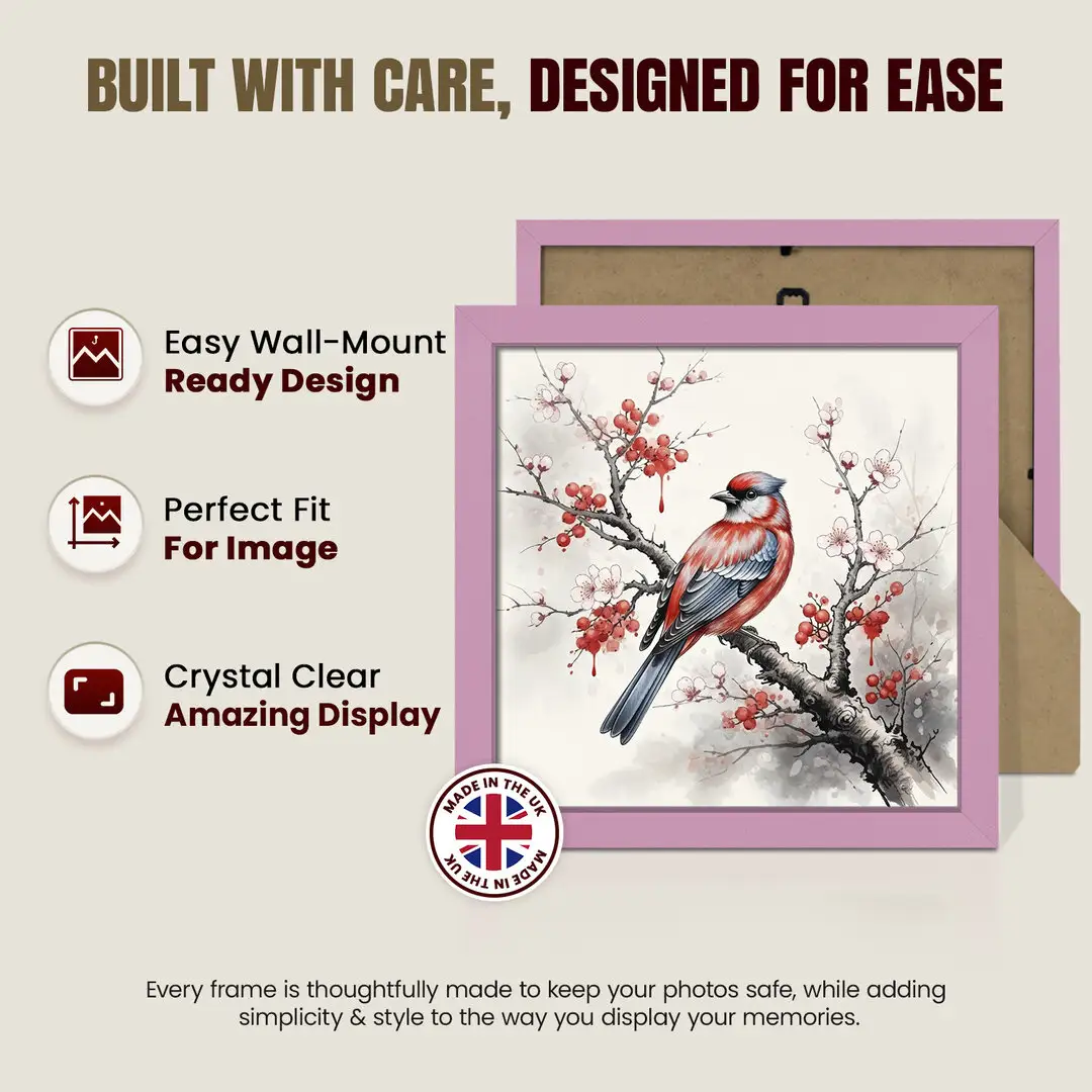 15x15cm Sleek Pastel Pink Picture Frame With Clear Acrylic Front - For Premium Wall Decor thumbnail 7