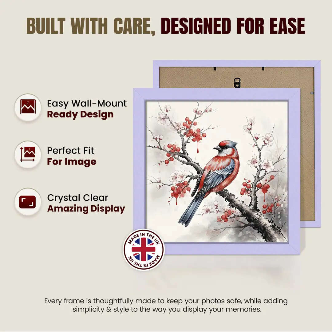 15x15cm Sleek Purple Picture Frame - Elegant Wall Or Desk Display thumbnail 7