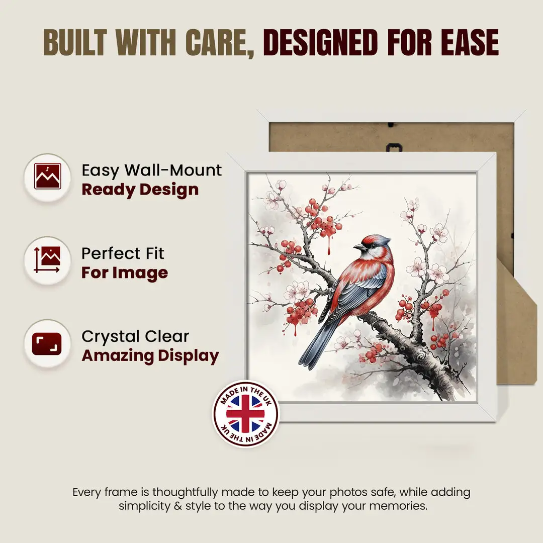 15x15cm Sleek White Picture Frame - Elegant Wall Or Desk Display thumbnail 7