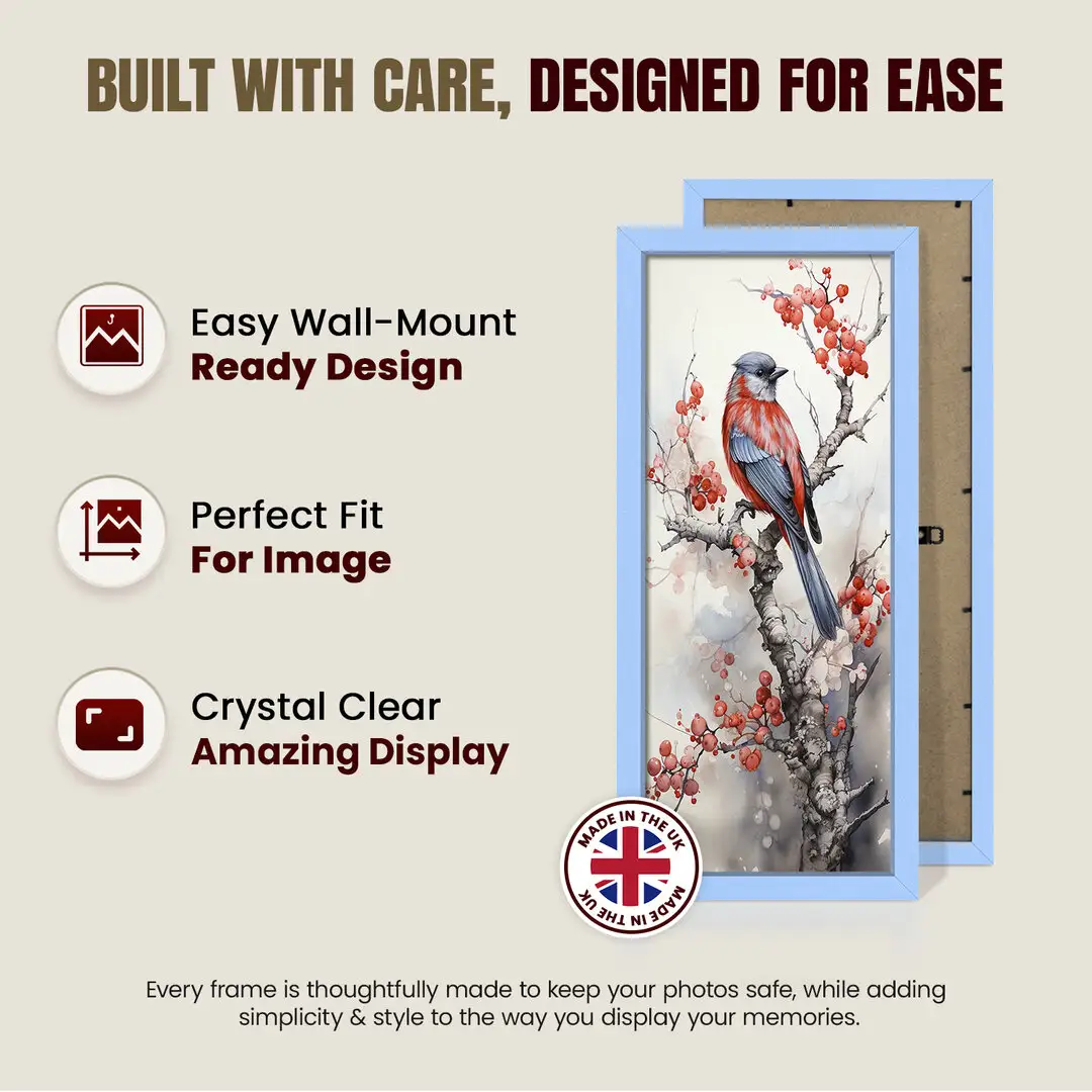 15x5" Sleek Baby Blue Picture Frame With Clear Acrylic Front - For Premium Wall Decor thumbnail 7