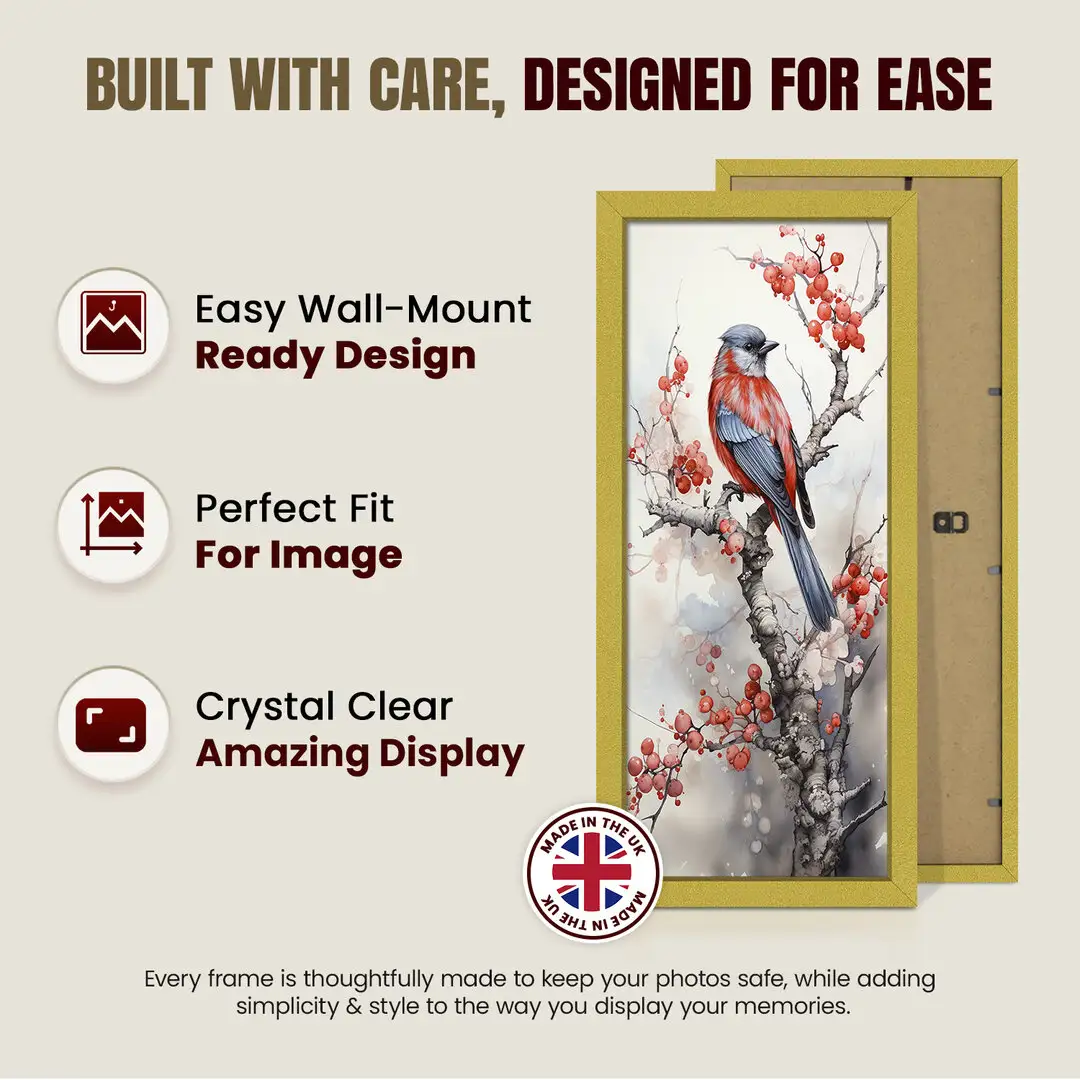15x5" Sleek Gold Picture Frame - Elegant Wall Or Desk Display thumbnail 7