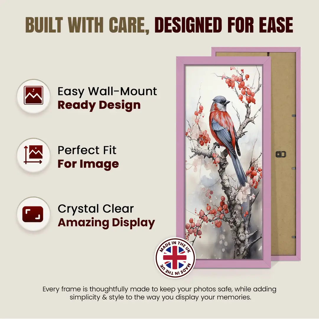 15x5" Sleek Pastel Pink Picture Frame - Elegant Wall Or Desk Display thumbnail 7