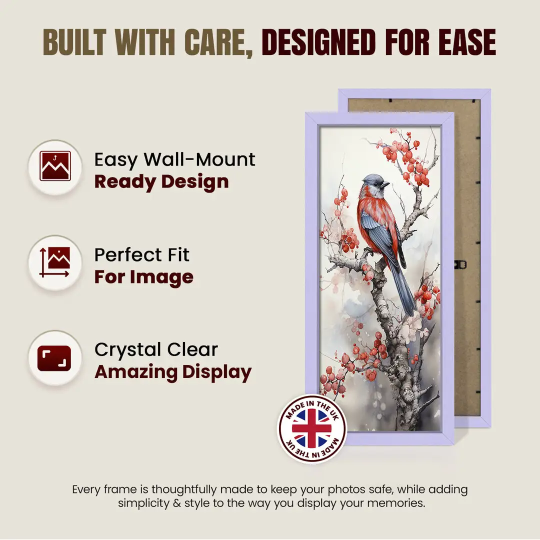 15x5" Sleek Purple Picture Frame - Elegant Wall Or Desk Display thumbnail 7