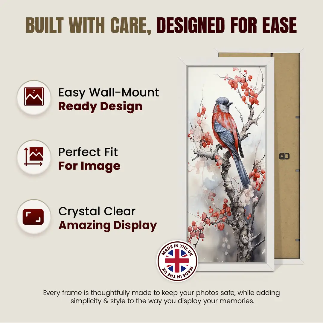 16x8" Sleek White Picture Frame - Elegant Wall Or Desk Display thumbnail 7