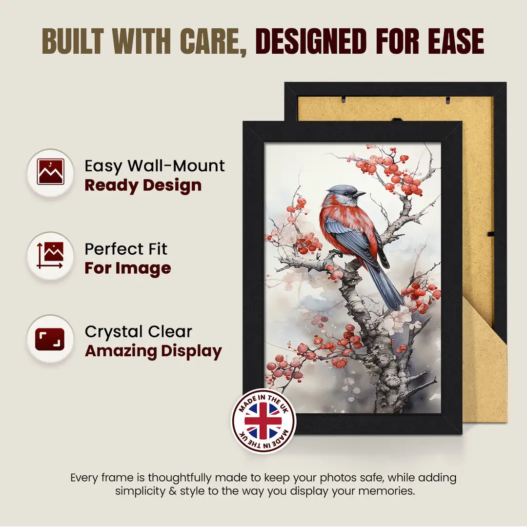 18x13cm Sleek Black Picture Frame With Shatterproof Acrylic Front - Minimalist Wall Display thumbnail 7