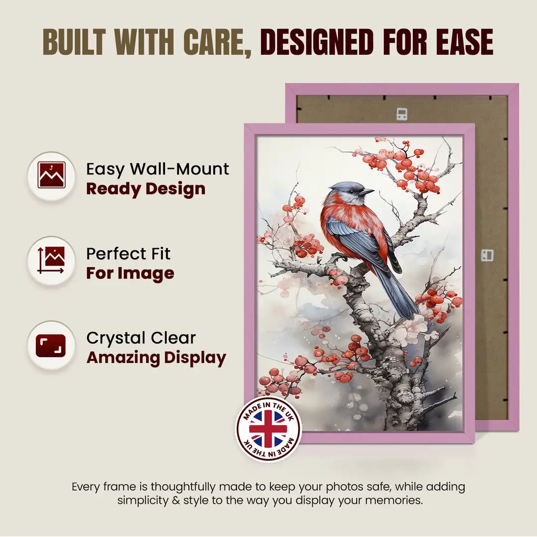 20x14" Sleek Pastel Pink Picture Frame With Clear Acrylic Front - For Premium Wall Decor thumbnail 7