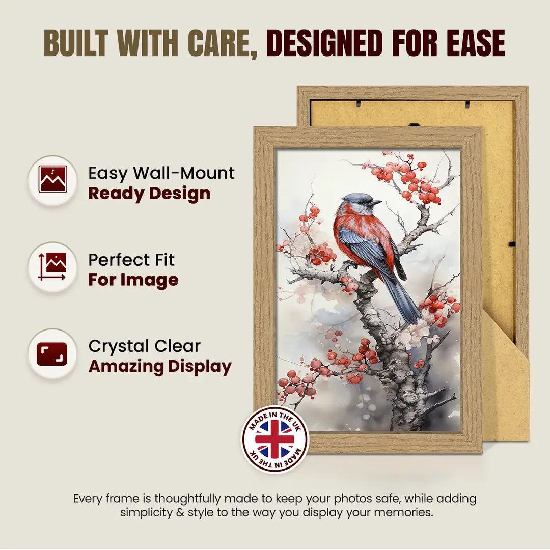 20x15cm Sleek Oak Picture Frame With Clear Acrylic Front - For Premium Wall Decor thumbnail 7