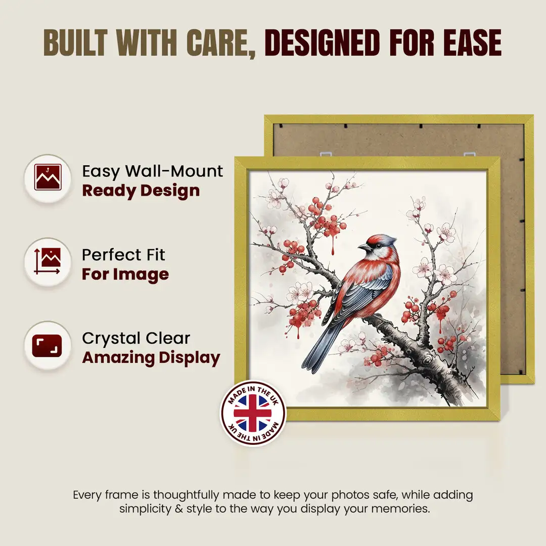 20x20" Sleek Gold Picture Frame With Shatterproof Acrylic Front - Minimalist Wall Display thumbnail 7