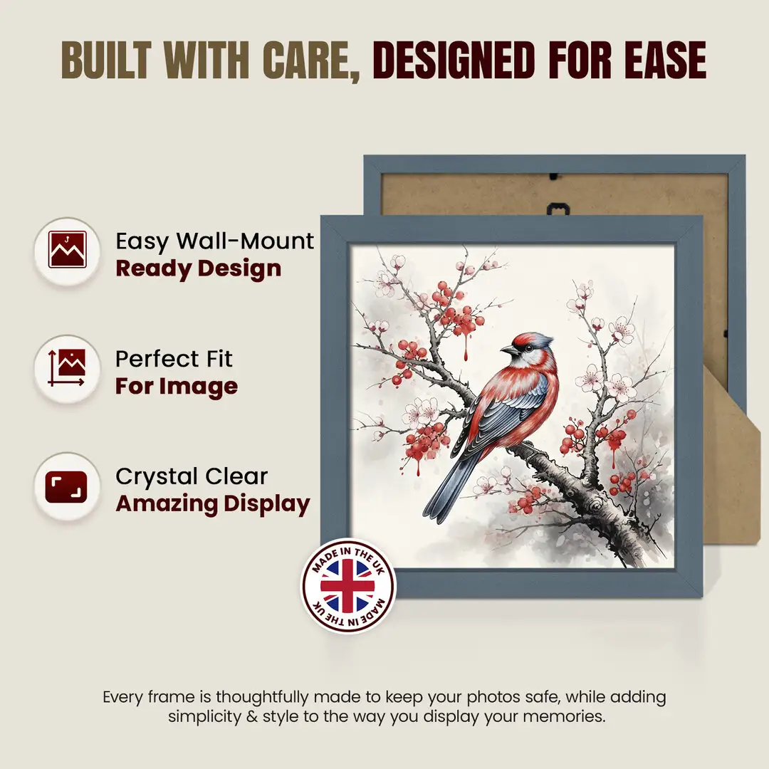 20x20cm Sleek Navy Blue Picture Frame With Shatterproof Acrylic Front - Minimalist Wall Display thumbnail 7