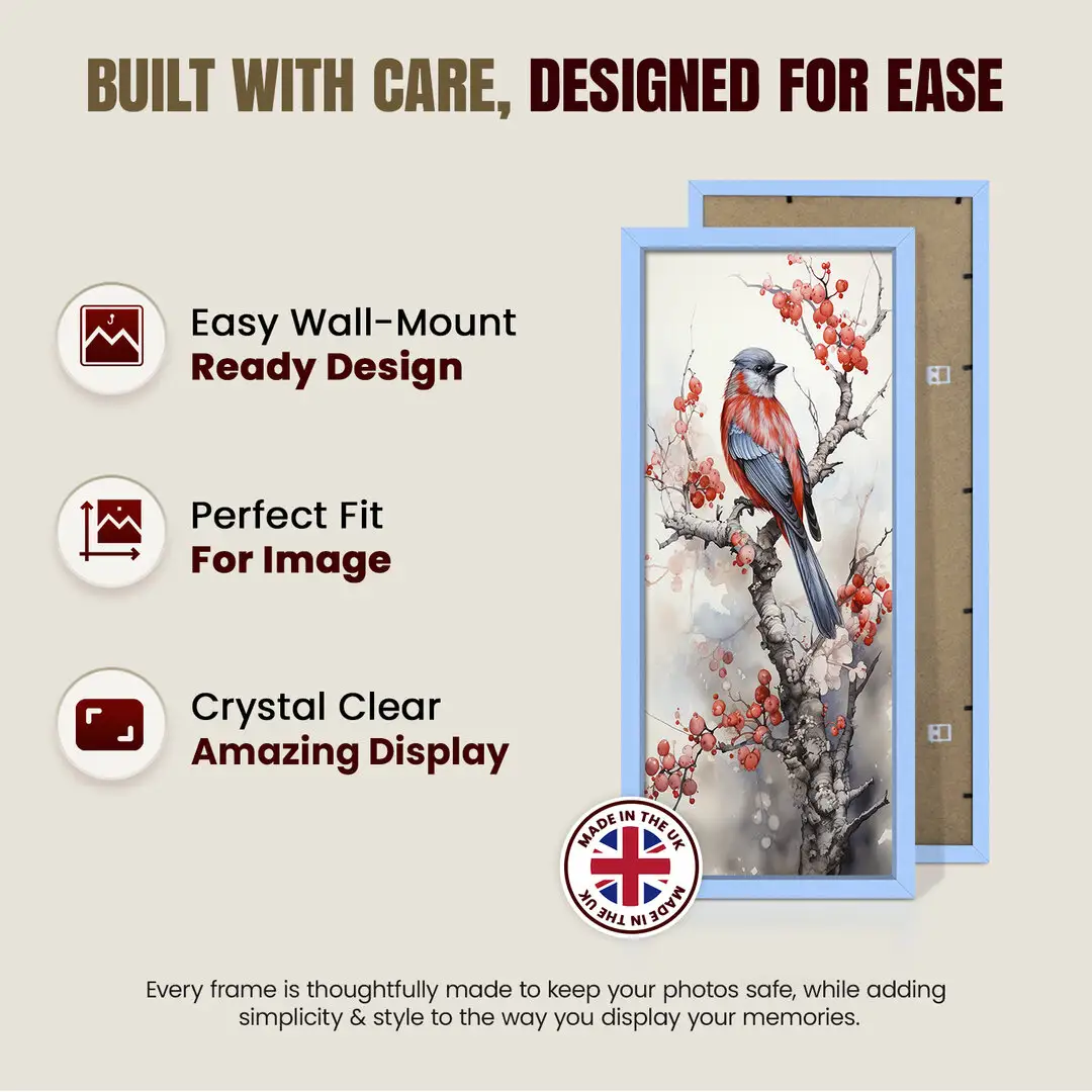 20x5" Sleek Baby Blue Picture Frame With Clear Acrylic Front - For Premium Wall Decor thumbnail 7