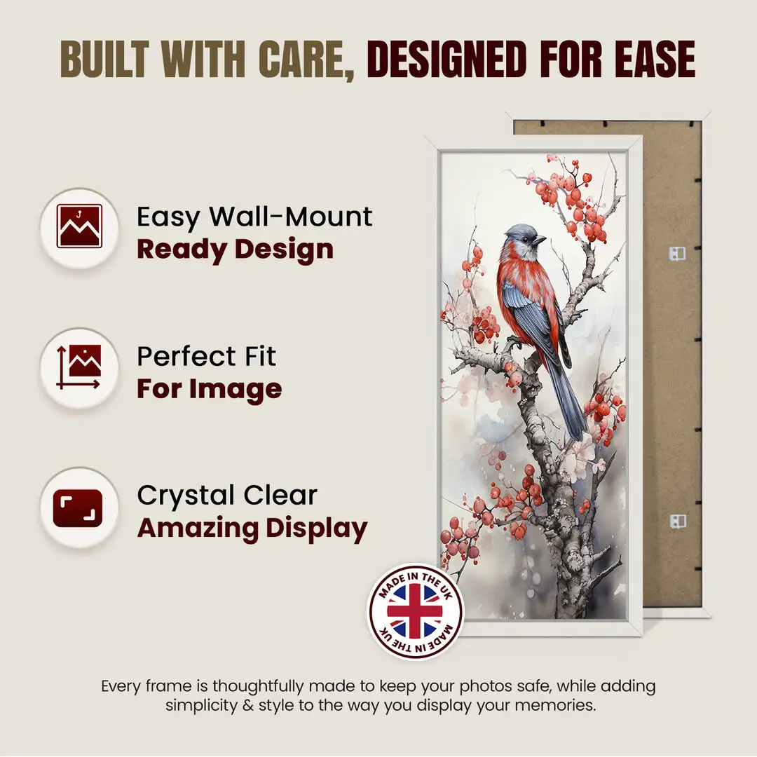 22x8" Sleek White Picture Frame - Elegant Wall Or Desk Display thumbnail 7