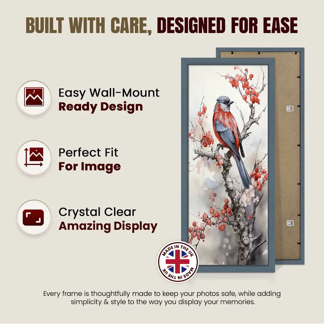 24x10" Sleek Navy Blue Picture Frame With Clear Acrylic Front - For Premium Wall Decor thumbnail 7