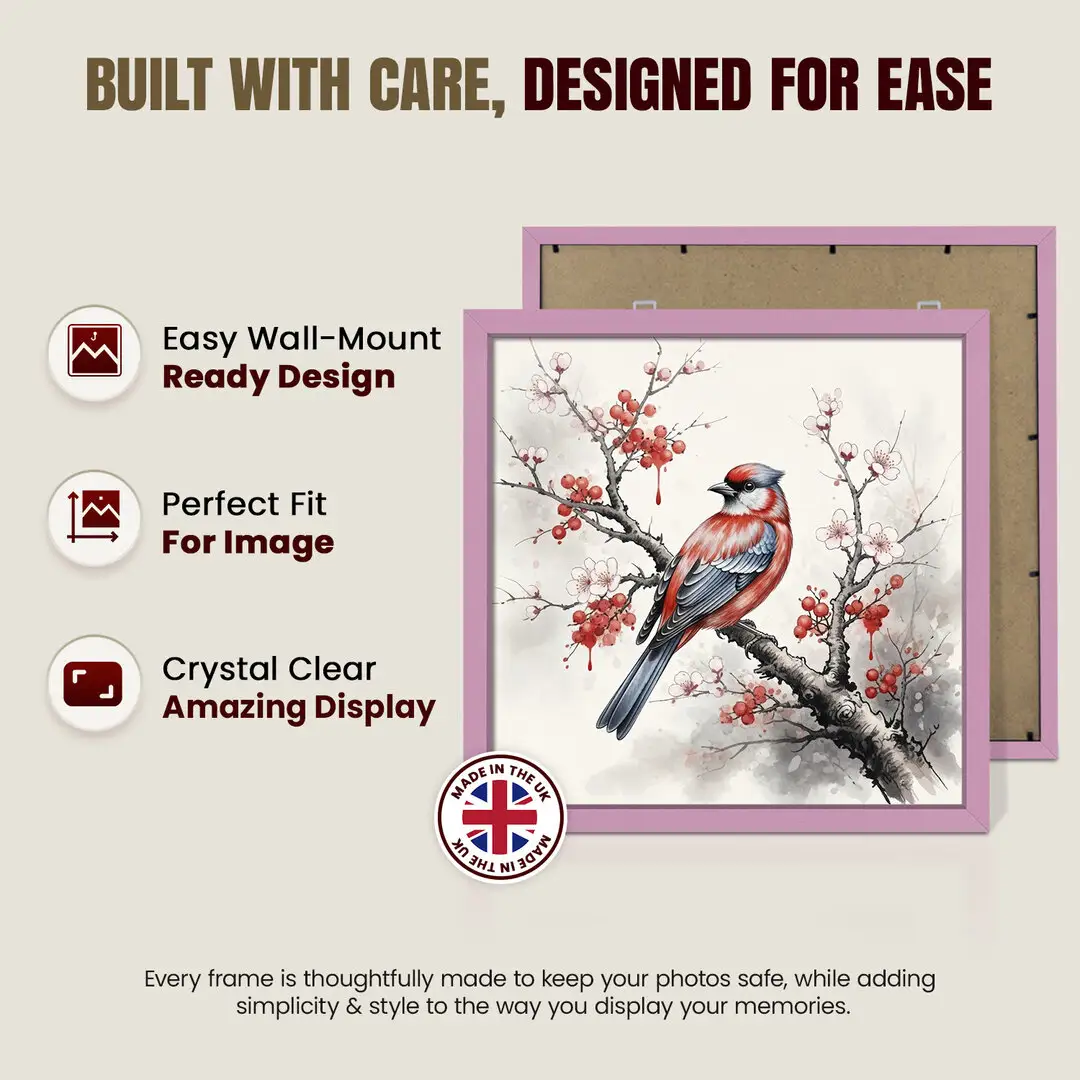 24x24" Sleek Pastel Pink Picture Frame With Clear Acrylic Front - For Premium Wall Decor thumbnail 7