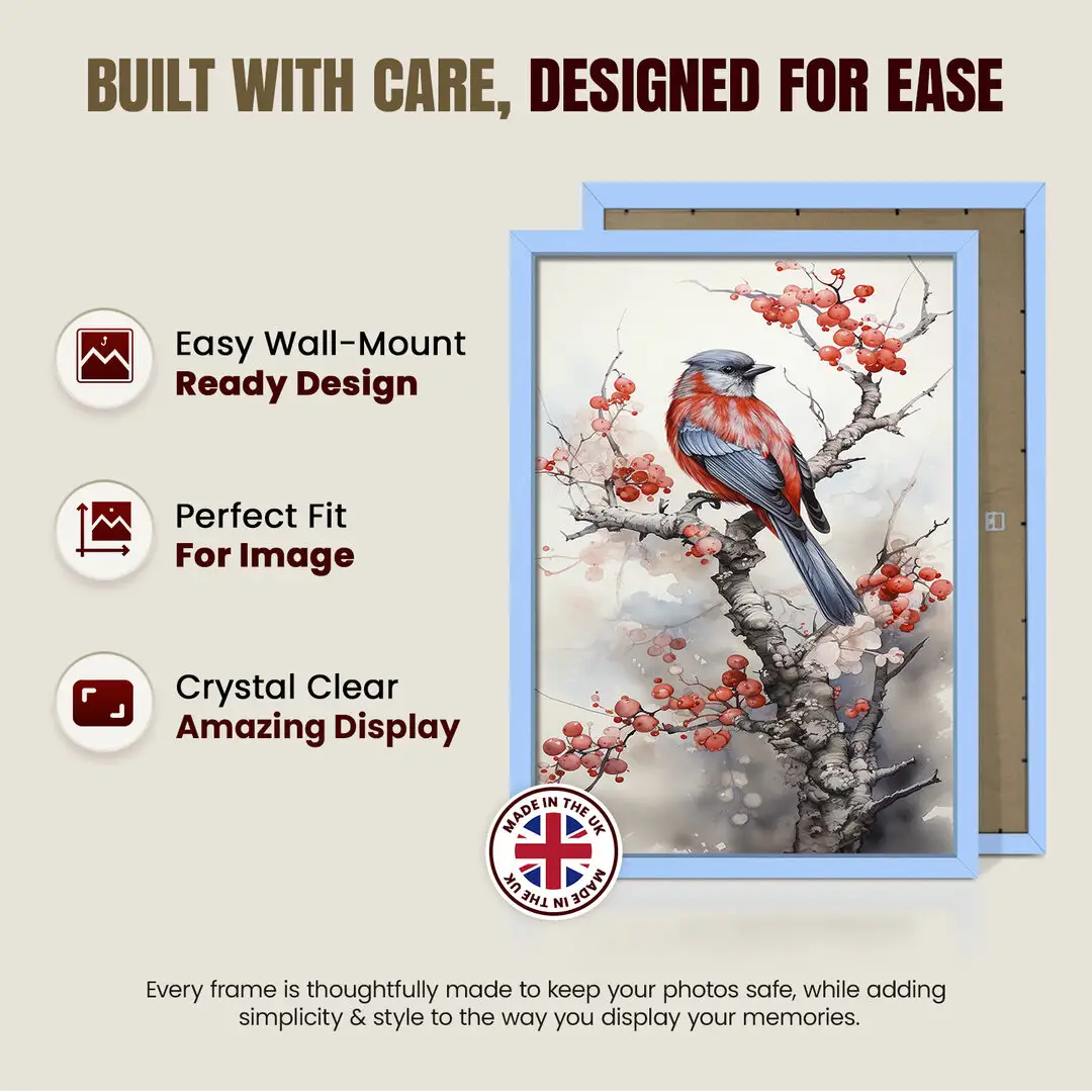 26x16" Sleek Baby Blue Picture Frame With Clear Acrylic Front - For Premium Wall Decor thumbnail 7