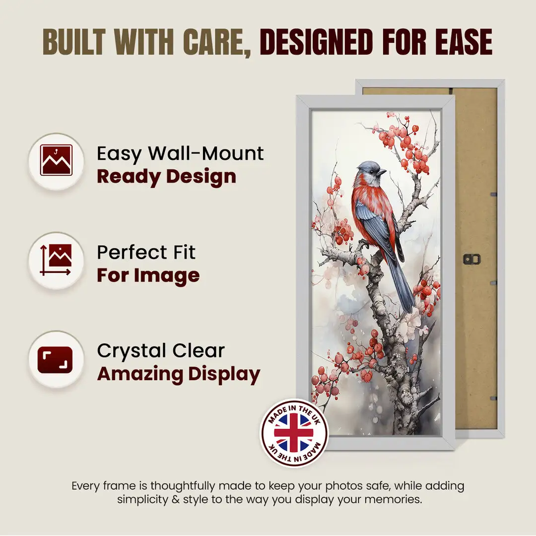 40x20cm Sleek Silver Picture Frame - Elegant Wall Or Desk Display thumbnail 7