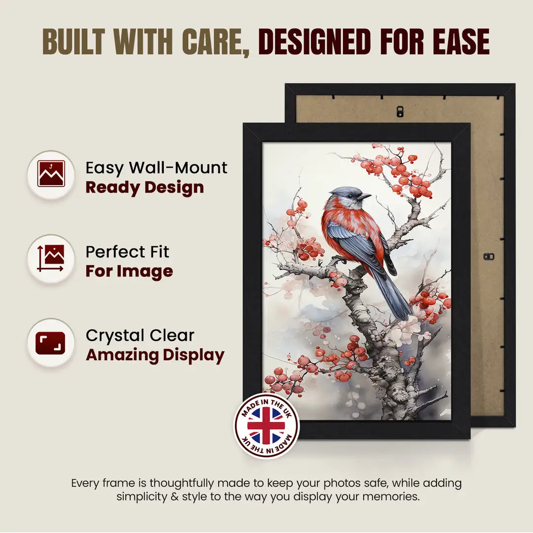 50x30cm Sleek Black Picture Frame With Clear Acrylic Front - For Premium Wall Decor thumbnail 7