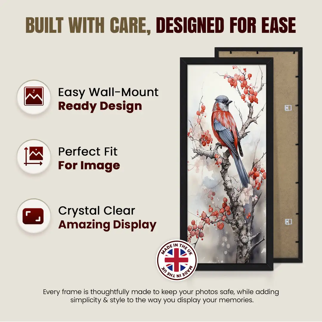 60x30cm Sleek Black Picture Frame With Shatterproof Acrylic Front - Minimalist Wall Display thumbnail 7