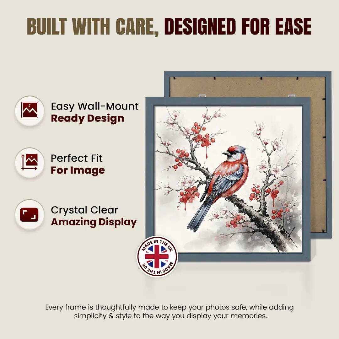 60x60cm Sleek Navy Blue Picture Frame With Clear Acrylic Front - For Premium Wall Decor thumbnail 7