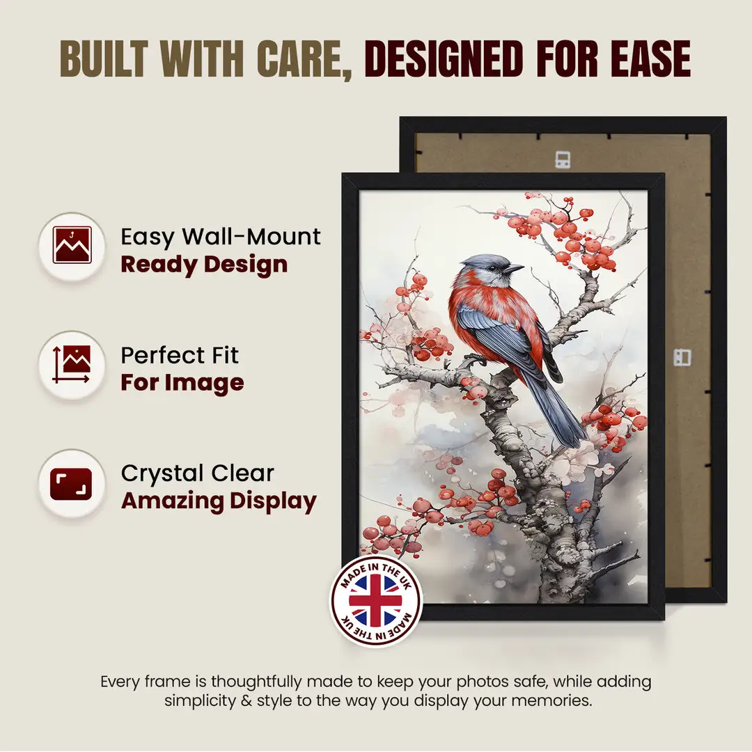 70x50cm Sleek Black Picture Frame With Clear Acrylic Front - For Premium Wall Decor thumbnail 7