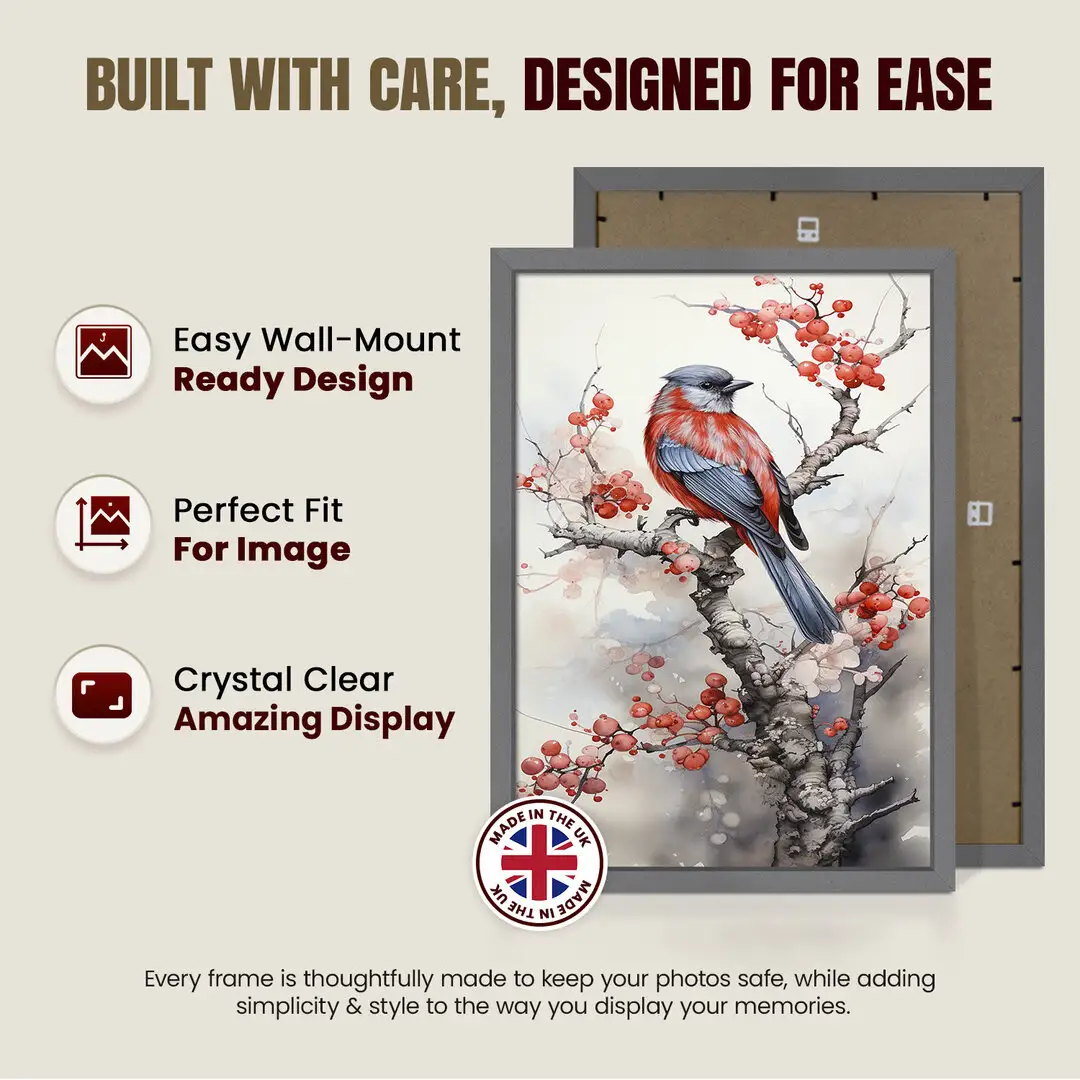 70x50cm Sleek Dark Grey Picture Frame With Clear Acrylic Front - For Premium Wall Decor thumbnail 7