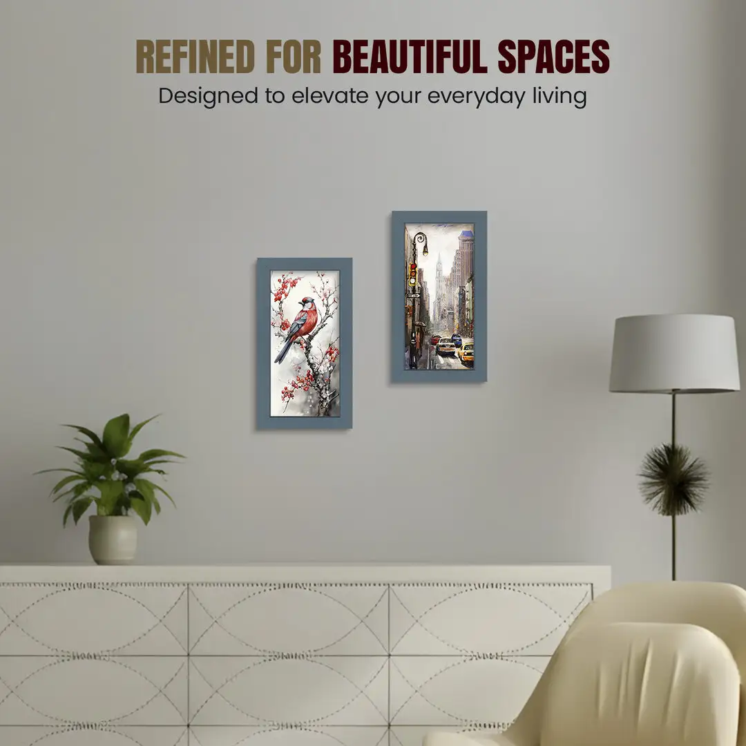 10x4" Sleek Navy Blue Picture Frame With Shatterproof Acrylic Front - Minimalist Wall Display thumbnail 2
