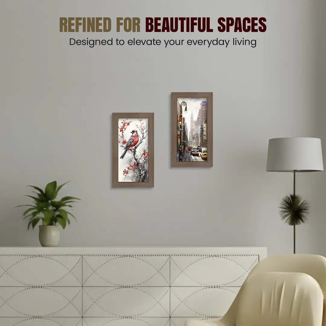 10x4" Sleek Walnut Picture Frame - Elegant Wall Or Desk Display thumbnail 2