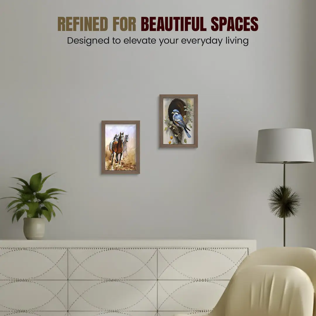 11x8.5" Sleek Walnut Picture Frame With Clear Acrylic Front - For Premium Wall Decor thumbnail 2