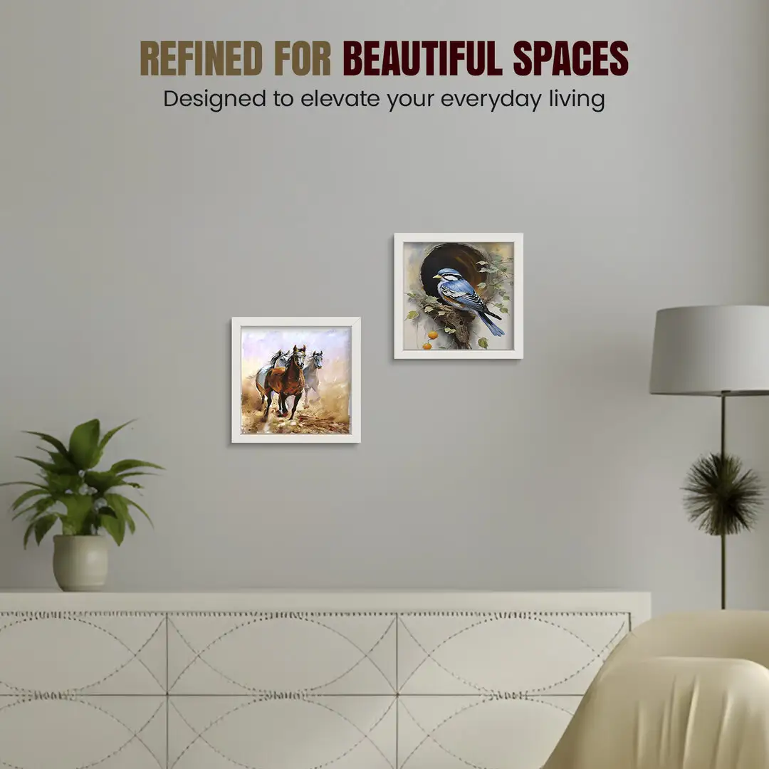 15x15cm Sleek White Picture Frame - Elegant Wall Or Desk Display thumbnail 2