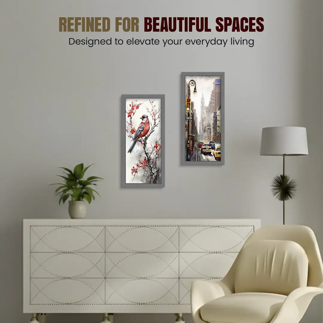 15x5" Sleek Dark Grey Picture Frame - Elegant Wall Or Desk Display thumbnail 2