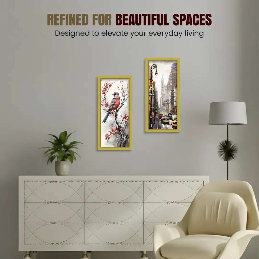 15x5" Sleek Gold Picture Frame - Elegant Wall Or Desk Display thumbnail 2