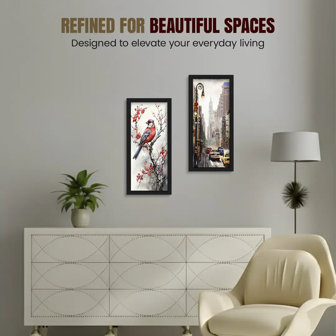 16x5" Sleek Black Picture Frame - Elegant Wall Or Desk Display thumbnail 2
