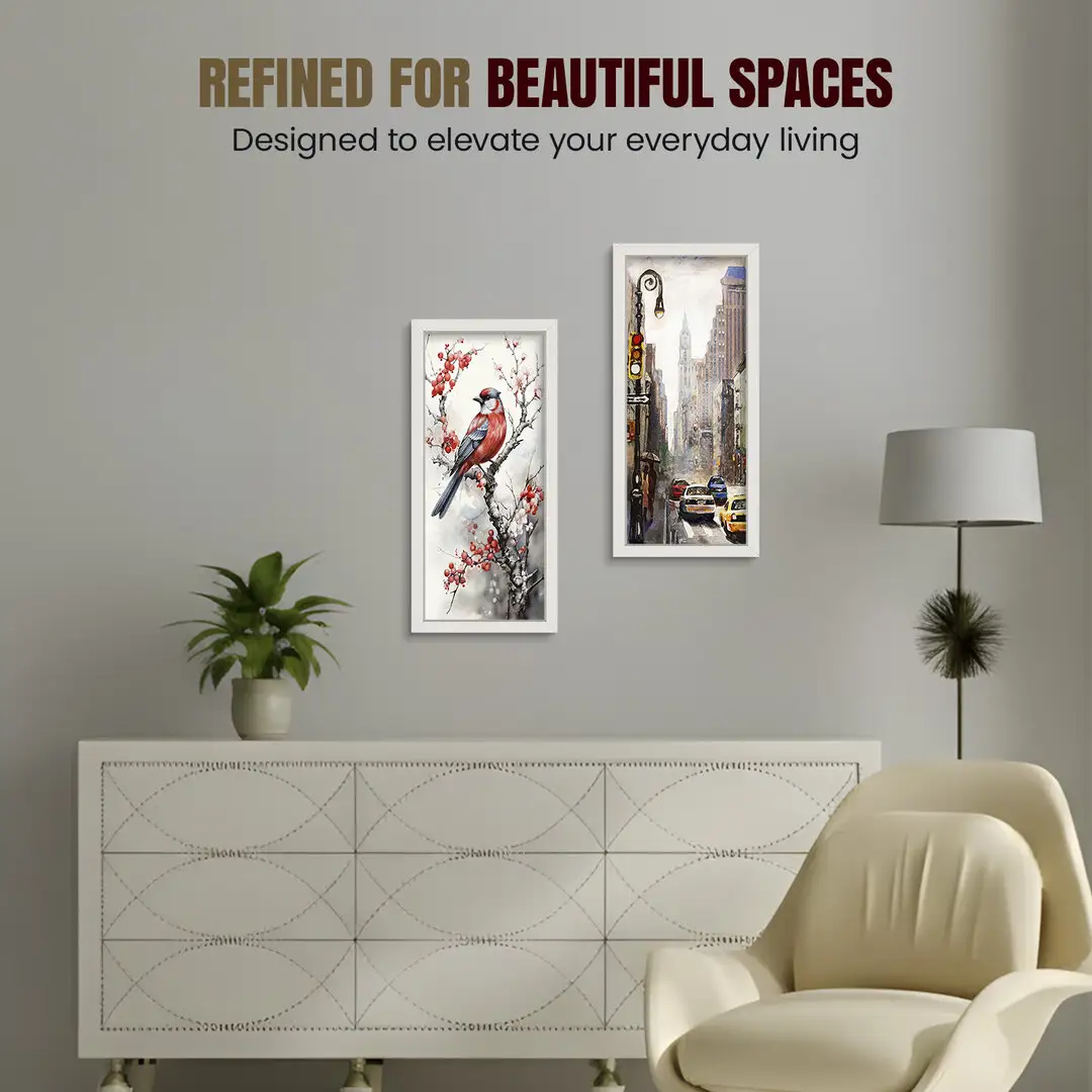 16x8" Sleek White Picture Frame - Elegant Wall Or Desk Display thumbnail 2