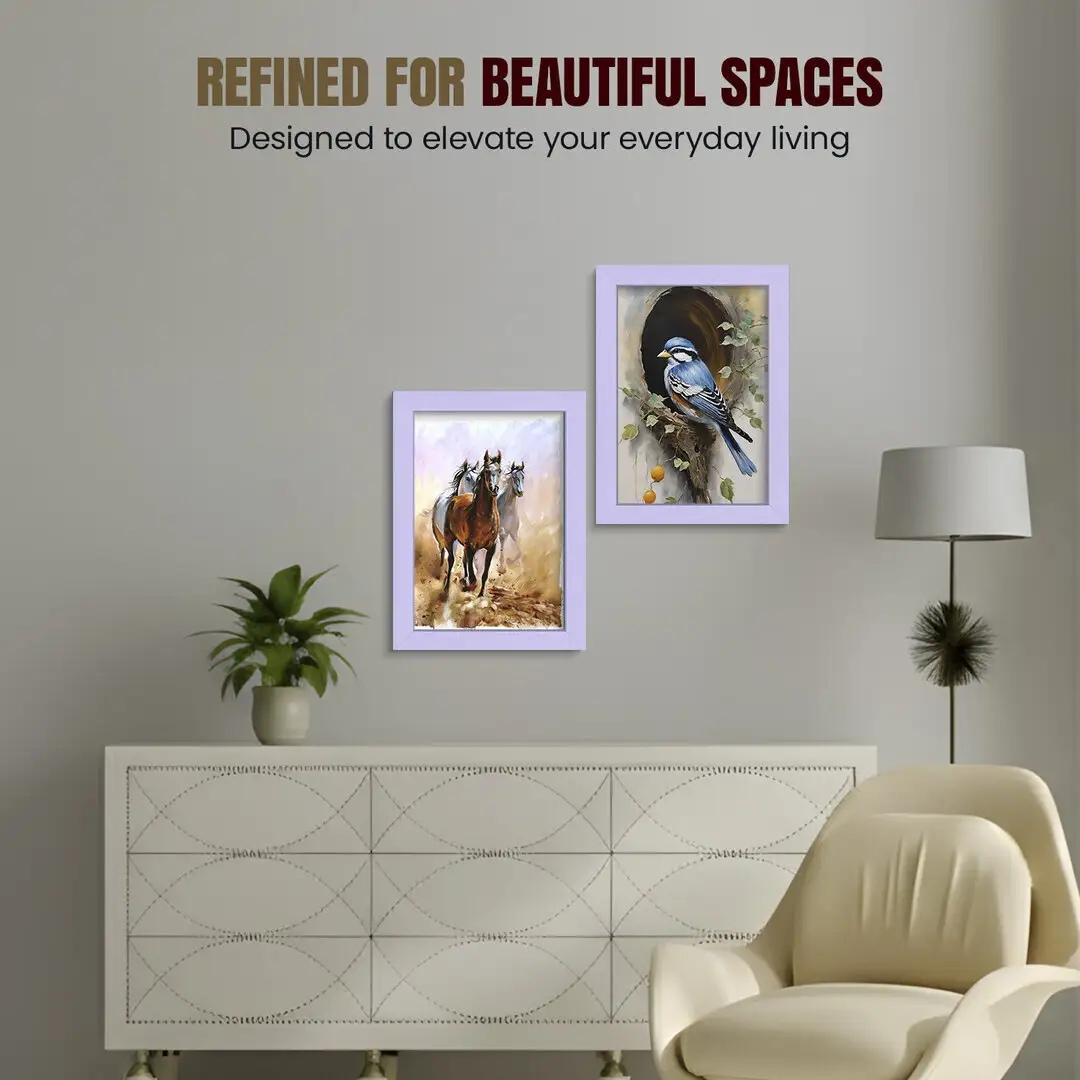 17x10" Sleek Purple Picture Frame With Clear Acrylic Front - For Premium Wall Decor thumbnail 2